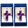 Amethyst Cross Healing Heart