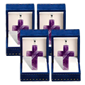 Amethyst Cross Healing Heart